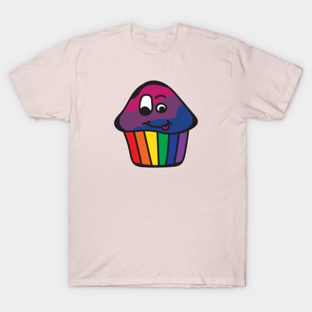 Bisexual Pride Rainbow Cupcake T-Shirt by BiOurPride